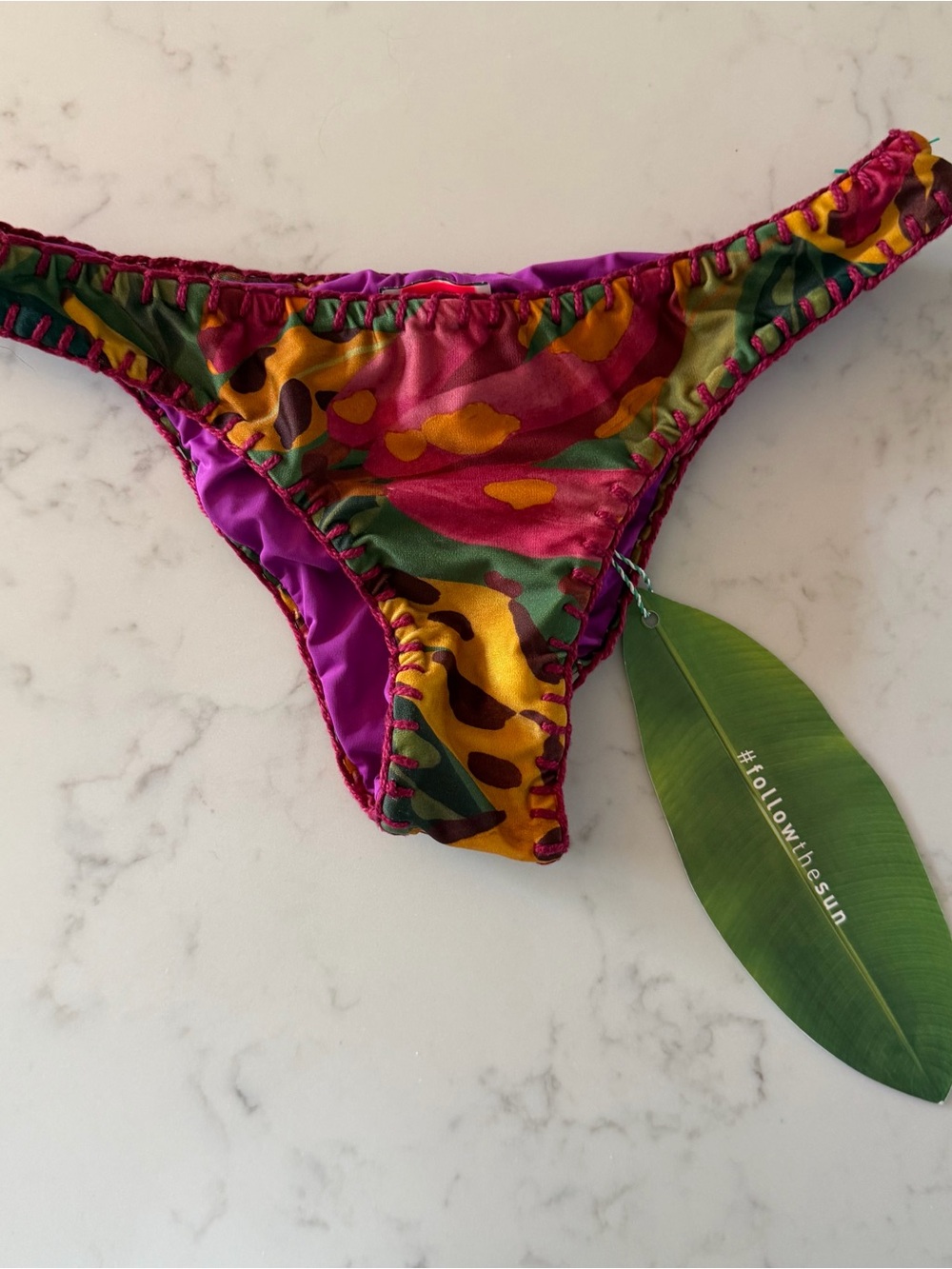 NWT FARM Rio Cow Print Bananas Bikini Set Small tropical resortwear swim - Picture 7 of 9